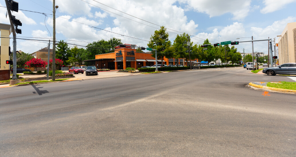 Washington Avenue at T C Jester after METRO completed roadway repairs.