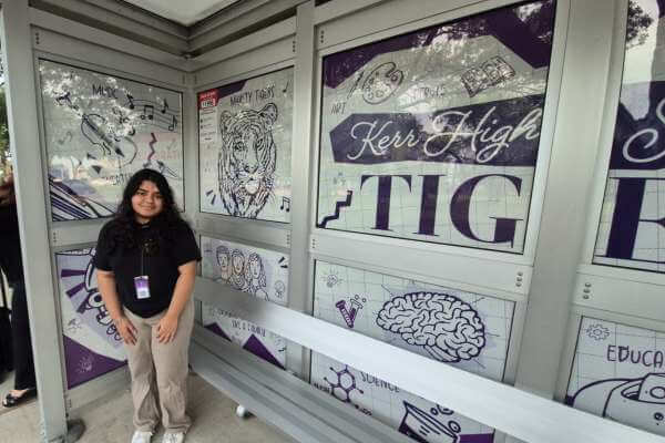 METRO has partnered with Alief ISD to showcase bus shelters designed by high school students.
